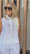 Trinidad™ | Conjunto Blanco Blusa y Pantalón Ancho