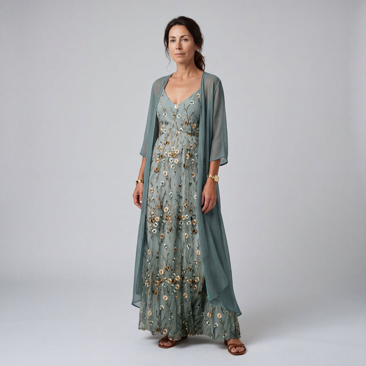 RITA | CONJUNTO DE DOS PIEZAS ELEGANTE QUE CUBRE EL VIENTRE