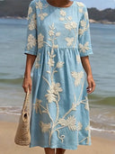 Vestido informal de mujer con estampado floral.