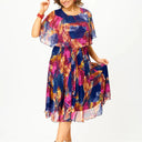 BÁRBARA | VESTIDO CÓMODO DE GASA TALLA GRANDE