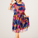 BÁRBARA | VESTIDO CÓMODO DE GASA TALLA GRANDE